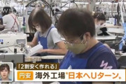 円安で？・・・　日本企業“国内回帰”加速「中国の2割安く作れる」　地域経済も活性化