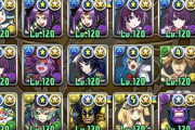 【パズドラ】一般的なレベル120優先キャラって誰かな?22体所持者もボックス公開！