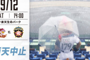 楽天対日ハム戦が雨天中止、14日（月）午後5時に振替