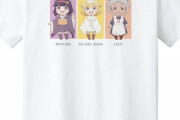 アニメ「社畜さんは幼女幽霊に癒されたい。」Tシャツ予約開始！幽霊ちゃん、みゃーこ、リリィの立ち絵イラストなどを組み合わせたデザインに仕上げました