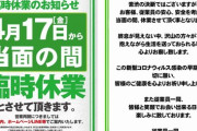 ベラジオグループさん、遂に一部の店舗を休業へ