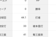 金丸夢斗「0勝3敗 防御率2.64 投球回44.1 奪三振率8.32 whip0.97」←これについての率直な感想www