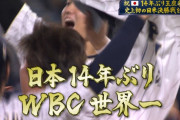 決勝「日本×アメリカ」の平均世帯視聴率、42.4％ｗｗｗｗｗ