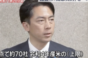 【悲報】小泉農水大臣「もう売る米がなくなりました」ｗｗｗｗｗｗｗ
