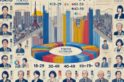 【都知事選】世代別支持者一覧グラフがヤバすぎると騒然ｗｗｗｗ