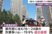 【速報】中国、16～24歳失業率19.9％　過去最悪　ゼロコロナ政策で企業の経営を圧迫