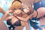 【FGO】水着ジャンヌ＆水着マリー！！　あぁ＾～フランス百合最高＾～