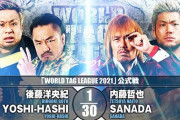 後藤洋央紀 YOSHI-HASHIvs内藤哲也 SANADA 『WORLD TAG LEAGUE 2021』11.14後楽園ホール