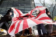 韓国大学生団体、日本大使館前での座り込み抗議中止「より大きな戦いを準備する」「日本が汚染水放出決定を撤回するまで反日集会を行う」と予告