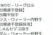 【ウォーカーメルセデス抹消】巨人ファン集合【ウィーラー鍵谷登録】