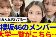 【意外に忘れてる？】櫻坂46のメンバー、大学一覧がこちら…