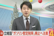 ガソリン減税　国民民主・立憲・維新により法案提出へ