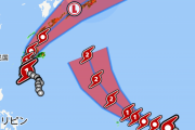 【悲報】台風21号さん台風19号さんとコースがほぼ同じ模様…