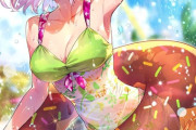 【FGO】浮き輪をもって海を満喫するマシュ！！　可愛いよ後輩！