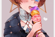 【FGO】三段アイスを食べるゴッホちゃんイラスト！　アイス買ってもらえてよかったね！
