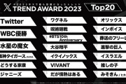 2023年XトレンドワードTOP20ｗｗｗｗｗｗｗｗｗ