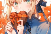 【FGO】バレンタインのアルトリアイラスト！！　♡チョコ持ってるアルトリア良いですね！！