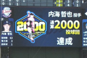 内海哲也(40歳)、史上92人目の2000投球回を達成！