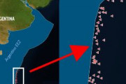 【海洋資源】無数の中国漁船が「位置情報を隠して」他国の海域で違法操業をしていることが判明　根こそぎ乱獲　アルゼンチン沖