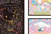 「サンリオキャラクターズ スクラッチアート」登場！着物を着たキティやシナモンたちが桜の花に囲まれた和風デザイン