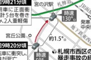 【北海道】札幌市の８０歳女性　時速１３０キロで横断歩道に突っ込み女性を殺害　他２人に重軽傷