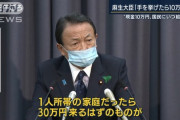 麻生太郎「30万円貰えるはずだった人が10万円になってしまう。本当にこれでいいのかと思う」