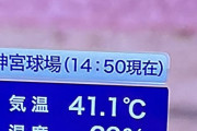【悲報】神宮球場の気温、さすがにヤバい