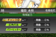 【プロスピA】中日福田、特能だけ強すぎて草