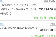 ワイの積立NISA、ついに赤字になる
