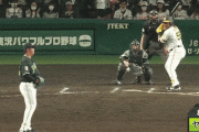 阪神　8回　ヨハン・ミエセス　甲子園初ヒット