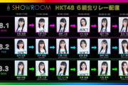 【HKT48 6期生】8月1日(月)よりSHOWROOM配信を開始！