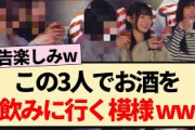 【乃木坂46】この3人でお酒を飲みに行く模様ww【5期生・乃木坂工事中・乃木坂スター誕生】
