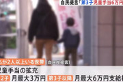 【朗報】 自民党「第3子以降、児童手当月6万円支給するで」