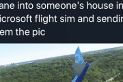 【朗報】マイクロソフトの飛行機ゲーム、実在する家に飛行機を墜落させることが可能に