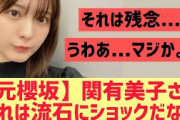 【元櫻坂】関有美子さん、これは流石にショックだな・・・