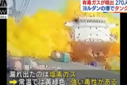 【悲報】港でタンクが落下、有毒ガスが噴出して270人が死傷