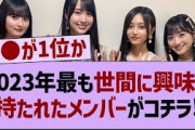 2023年最も世間に興味を持たれたメンバーがコチラ!【乃木坂46・乃木坂配信中・乃木坂工事中】