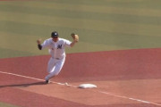 GIF画像　安田のサード守備がなかなか厳しいな…（ロッテ内野問題）