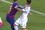 ◆UCL◆大誤審？バルサ×ナポリ先制点ラングレはファール？酷い喉輪攻撃見逃される