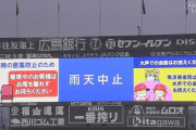 【広島対阪神14回戦】マツダスタジアムの広島対阪神戦は雨天中止