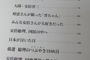 安倍晋三本、もう目次だけで面白い
