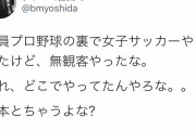 ブラマヨ吉田さん、昨日 有観客で試合をしたなでしこジャパンを煽る