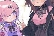 【FGO】女装ぐだ男とマシュイラスト！！　現代私服の二人好きです！！