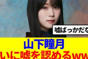 【櫻坂46】山下瞳月、ついに嘘を認めるwww