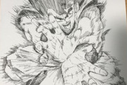 【画像】ワイ、何を思ったかドラゴンボールのあの絵を描いてしまう