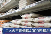 【悲報】スーパーの米価格初の4000円超え　備蓄米放出も10週連続の値上がり、史上最高値を更新