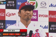 鈴木誠也(27).307 15本 38点 OPS.957←こいつの安定感ヤバすぎやろ
