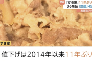 すき家、値下げ　牛丼並盛り480円→450円に