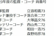 【中日】2023コーチ陣、決まる