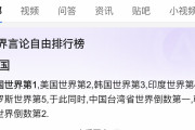 【悲報】中国人「世界で一番発言の自由がある国は？」百度「中国?」